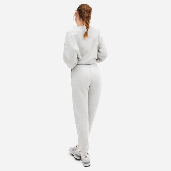 🩶MATE THE LABEL ORGANIC FLEECE RELAXED POCKET SWEATPANTS HEATHER GREY XS - Picture 3 of 6